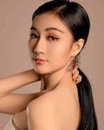 Aurora Rhombus Amethyst Earrings