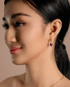 Aurora Rhombus Amethyst Earrings
