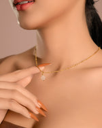 Aurora Rhombus Dendritic Agate Necklace