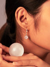 Sunburst Pink Opal Earrings