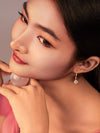 Sunburst Pink Opal Earrings